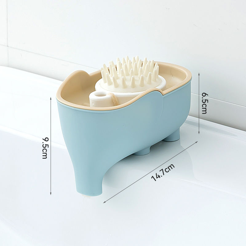 double layer elephant soap box, view 5 - MRSLM