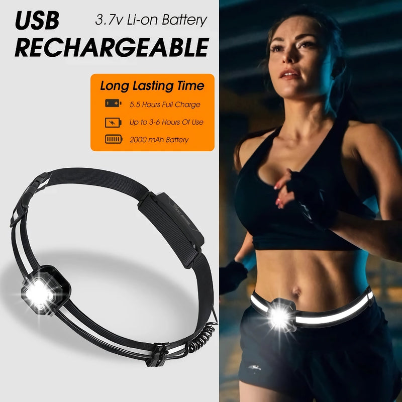 usb rechargeable night running light, view 3 - MRSLM
