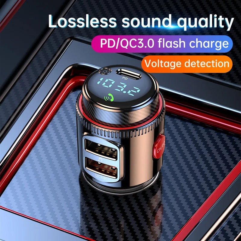 Bluetooth 5.4 car FM transmitter, view 2 - MRSLM