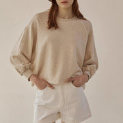 lantern sleeve cotton pullover - MRSLM