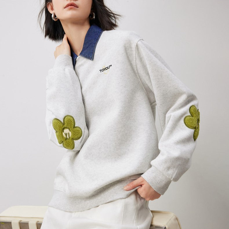 floral sleeve sweatshirt - MRSLM