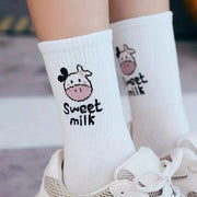 5 pairs cartoon printed ankle socks, view 4 - MRSLM