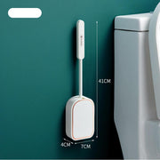 flexible silicone toilet brush with holder, view 4 - MRSLM