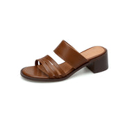 high heel leather sandals, view 3 - MRSLM