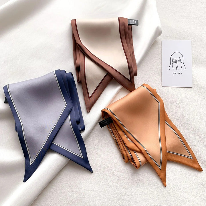 Luxury Silk-Feel Narrow Scarf