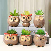 owl ceramic flower pot - MRSLM