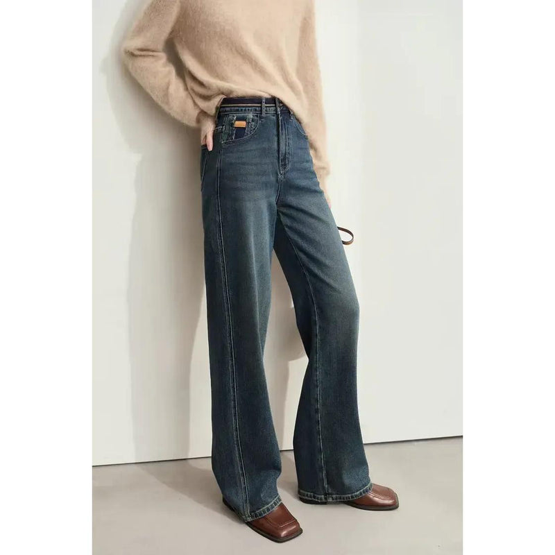 retro wide-leg denim pants, view 7 - MRSLM