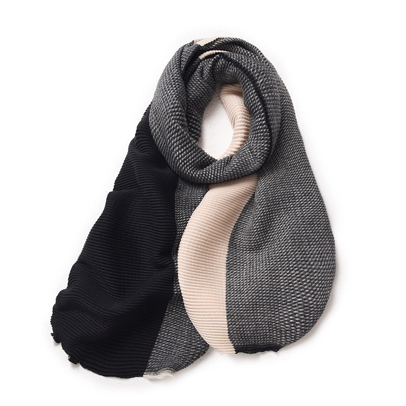 knit solid pashmina wrap shawl, view 6 - MRSLM