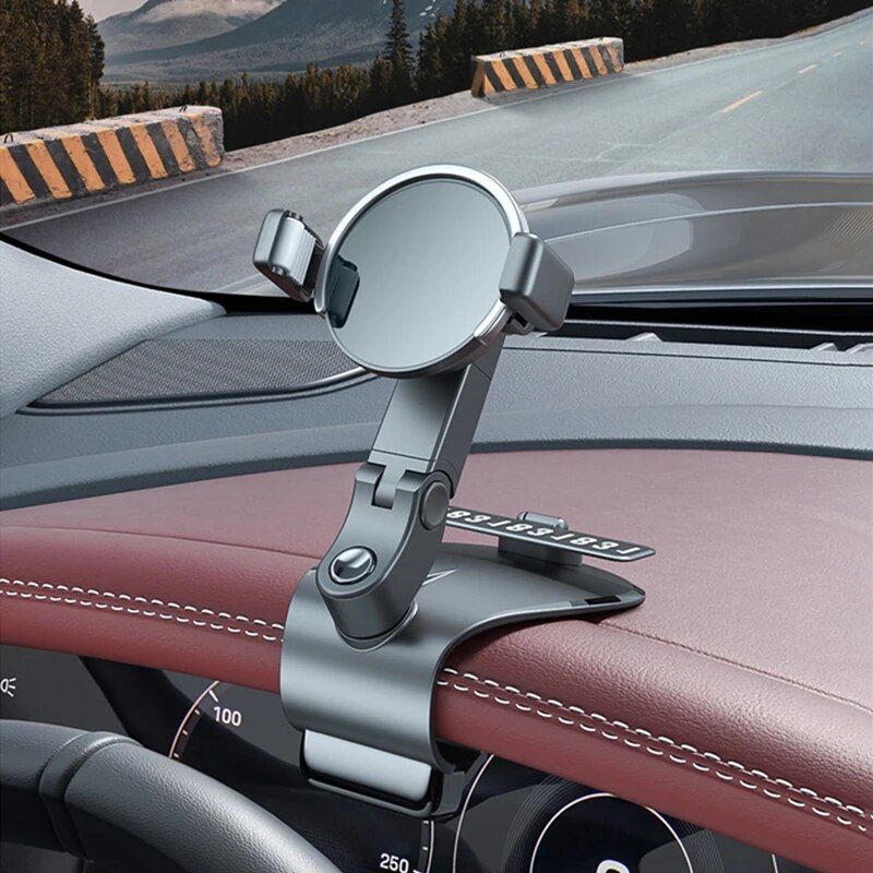 360° Rotating Universal Car Phone Holder with Multi-Placement and Anti-Slip Grip
