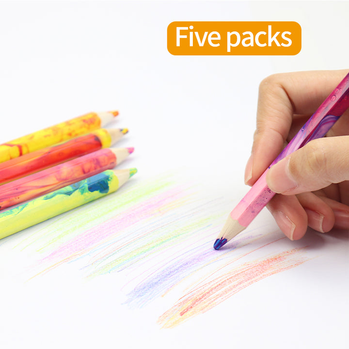 4-Color Mixed Lead Pencils Set – Thick Core Colored Pencils