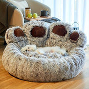 bear paw shaped pet bed, view 7 - MRSLM
