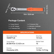 Precision mechanical torque wrench set, view 3 - MRSLM