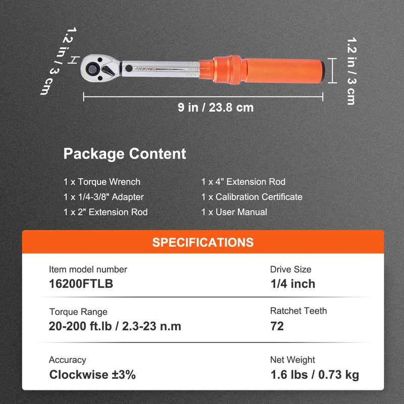Precision mechanical torque wrench set, view 3 - MRSLM