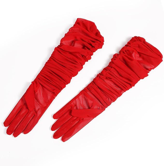 Elegante lange Opernhandschuhe für Damen aus Netzgewebe