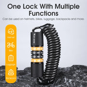 portable bicycle and helmet combination lock, view 8 - MRSLM