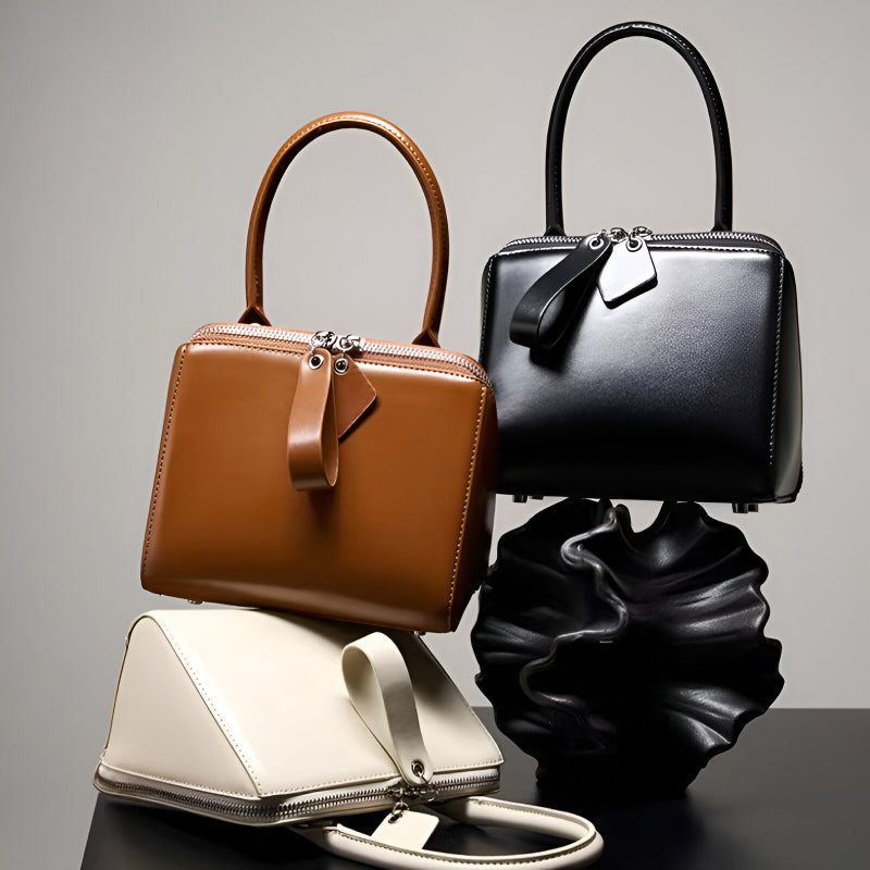 mini genuine leather crossbody bag, view 5 - MRSLM