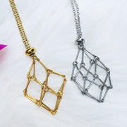 crystal stone holder necklace, view 14 - MRSLM