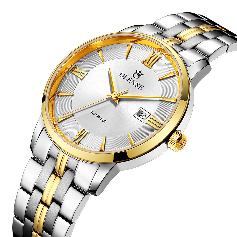 High-end Couple Watch Stainless Steel Waterproof