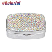 crystal diamond travel pill organizer, view 2 - MRSLM
