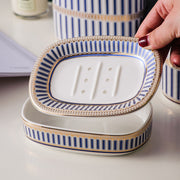 nordic gold inlay ceramic soap holder, view 9 - MRSLM