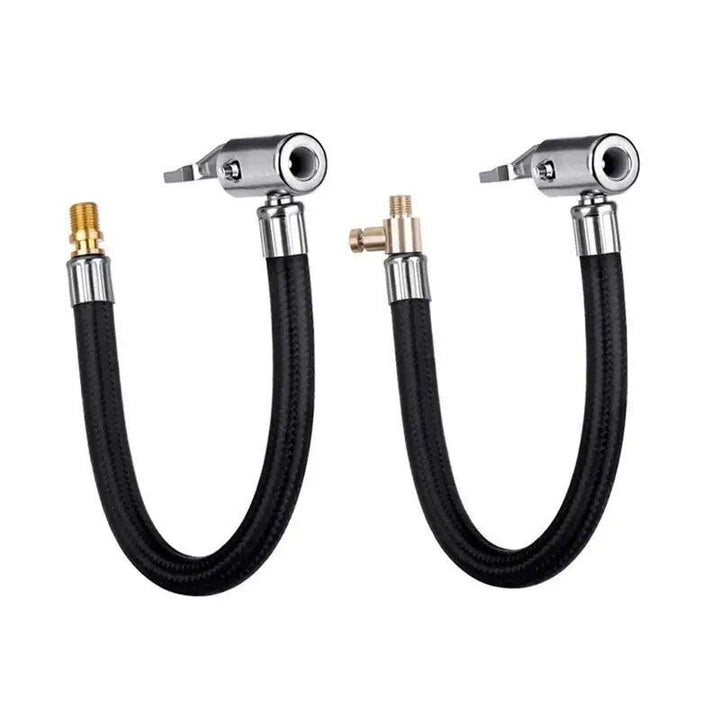 Universal Tire Inflator Hose with Locking Air Chuck for Cars & Bikes