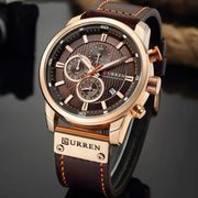 men's leather sports chronograph watch - MRSLM