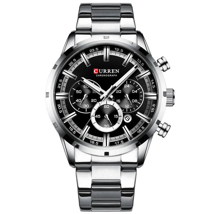 men's stainless steel quartz watch, view 5 - MRSLM
