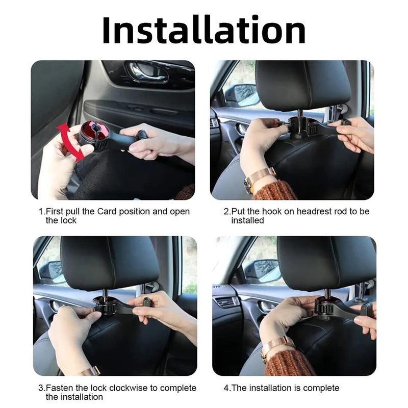 Universal car seat back phone holder and hook, view 11 - MRSLM