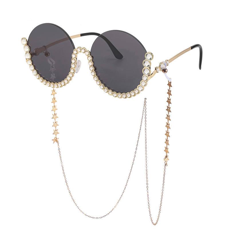 rhinestone round sunglasses, view 6 - MRSLM