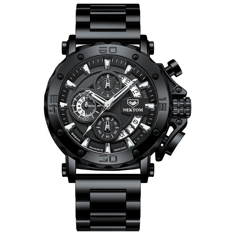 thick men's quartz watch, view 6 - MRSLM
