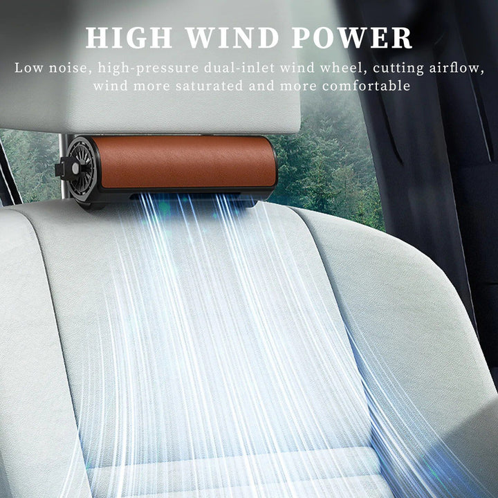Electric 3-Speed Car Headrest Cooling Fan with USB Plug-in