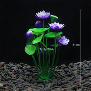 aquarium artificial lotus plant decoration, view 5 - MRSLM