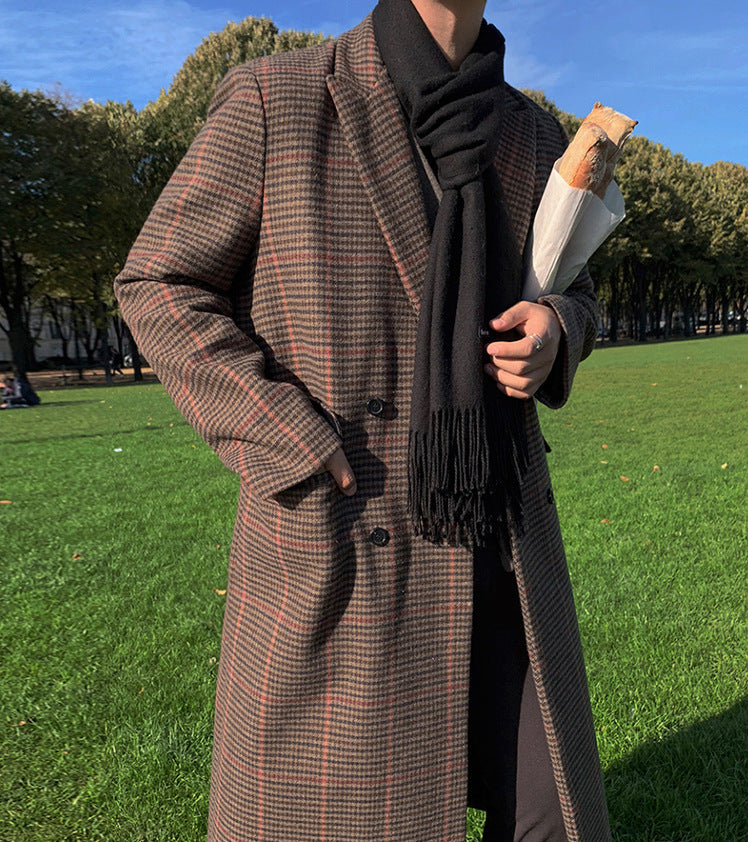 Plaid medium length coat, view 4 - MRSLM
