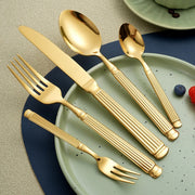 Gold Roman column style cutlery set - MRSLM