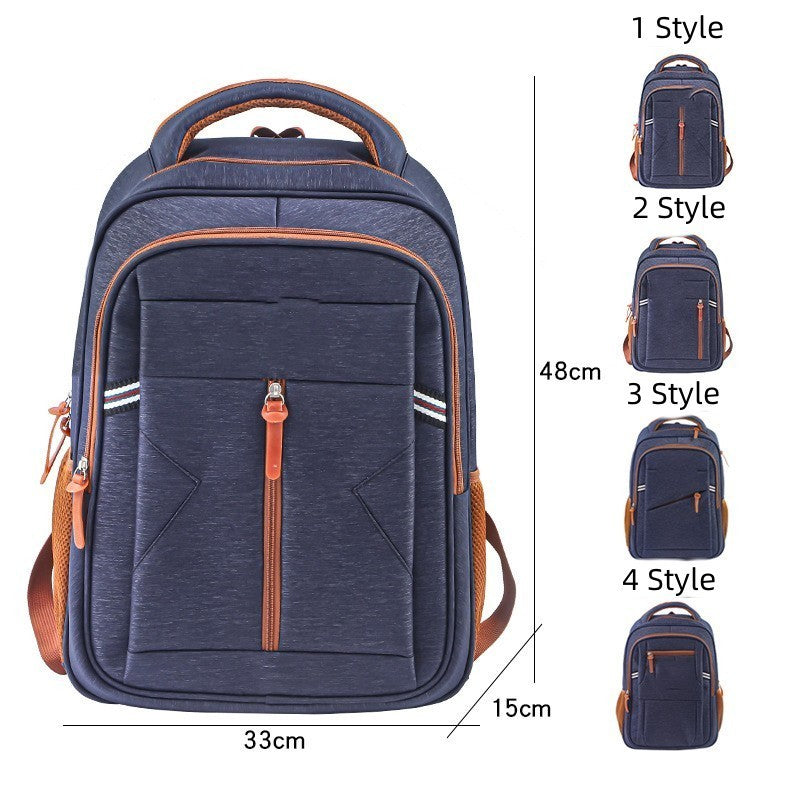 Geräumiger und schlichter Herren-Rucksack/Computertasche