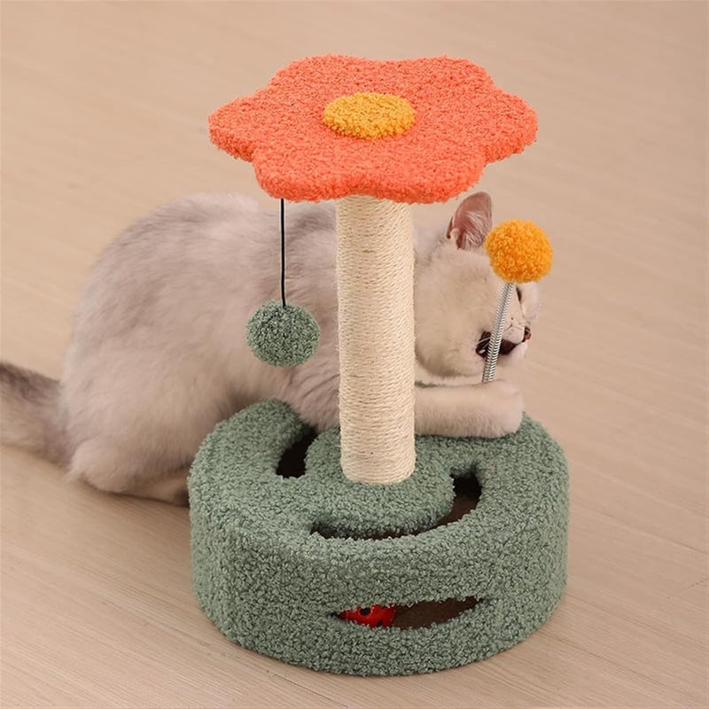 compact cat climbing frame with sisal post, view 5 - MRSLM