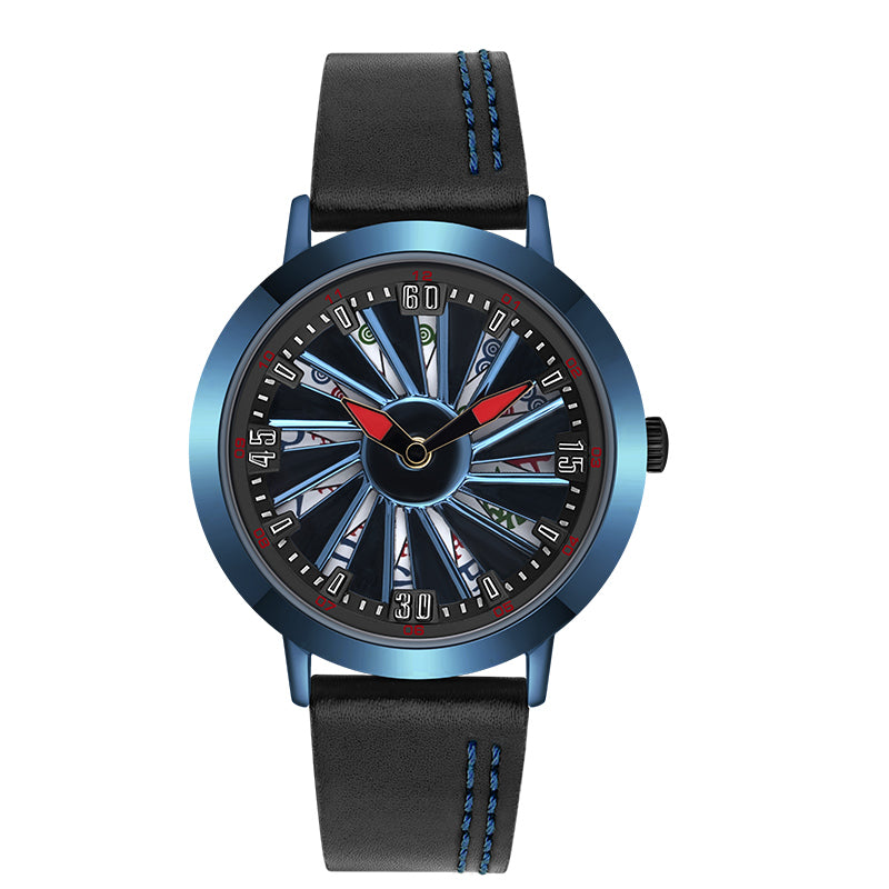 Men's Watch Waterproof Belt Quartz Watch Large Dial