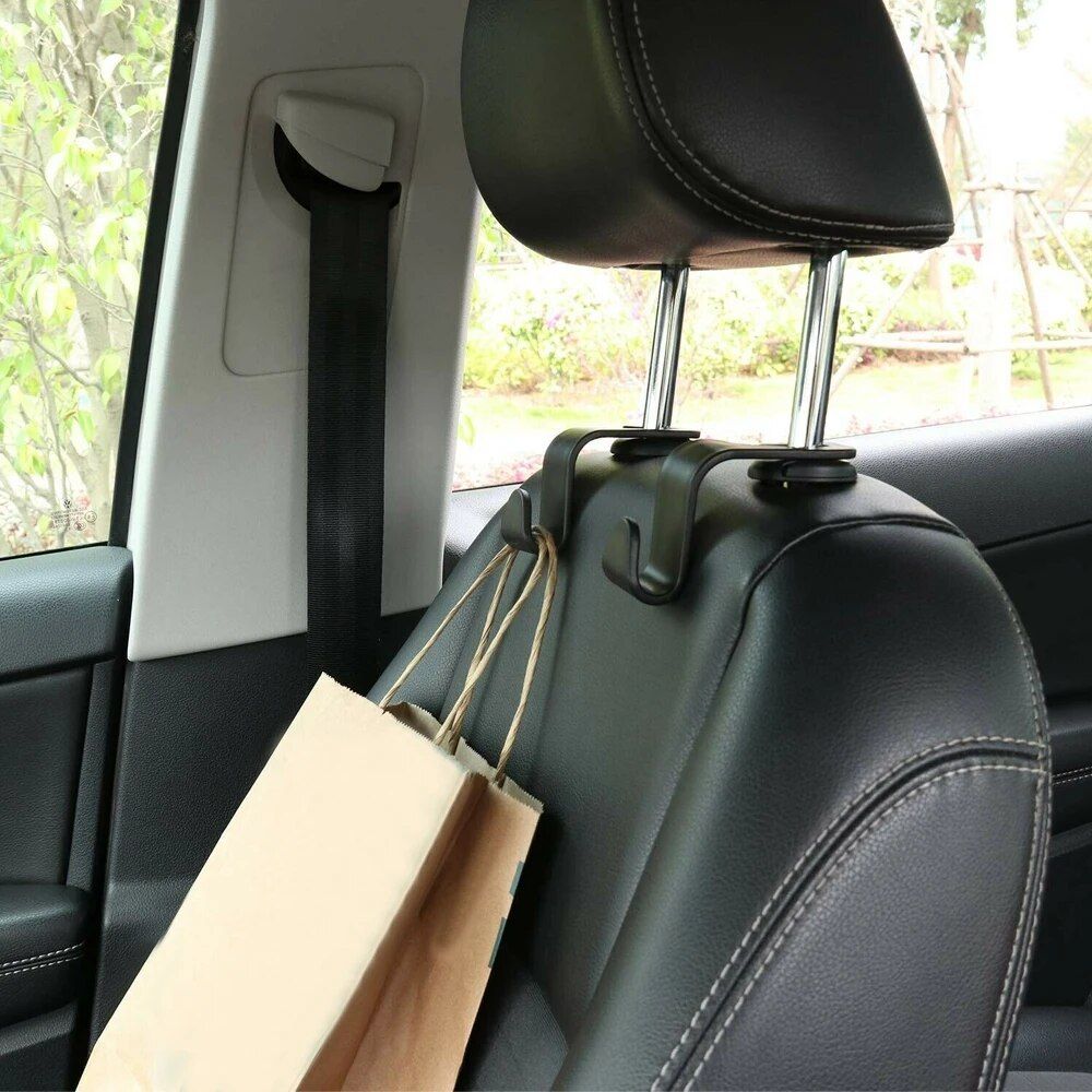 Car Seat Headrest Hook: Streamlined Storage for Bags & Clothes