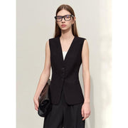 v-neck slim sleeveless vest, view 6 - MRSLM