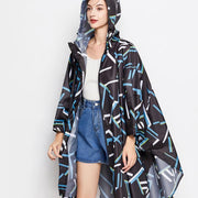 women's hooded rain poncho, view 4 - MRSLM