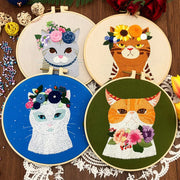 diy cat embroidery starter kit, view 10 - MRSLM