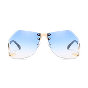 irregular rimless sunglasses for women - MRSLM