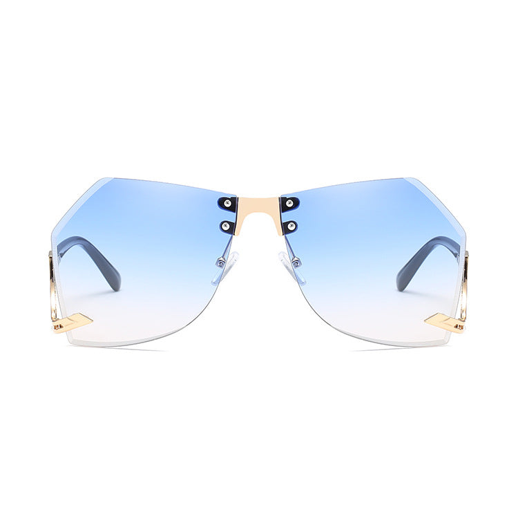 irregular rimless sunglasses for women - MRSLM