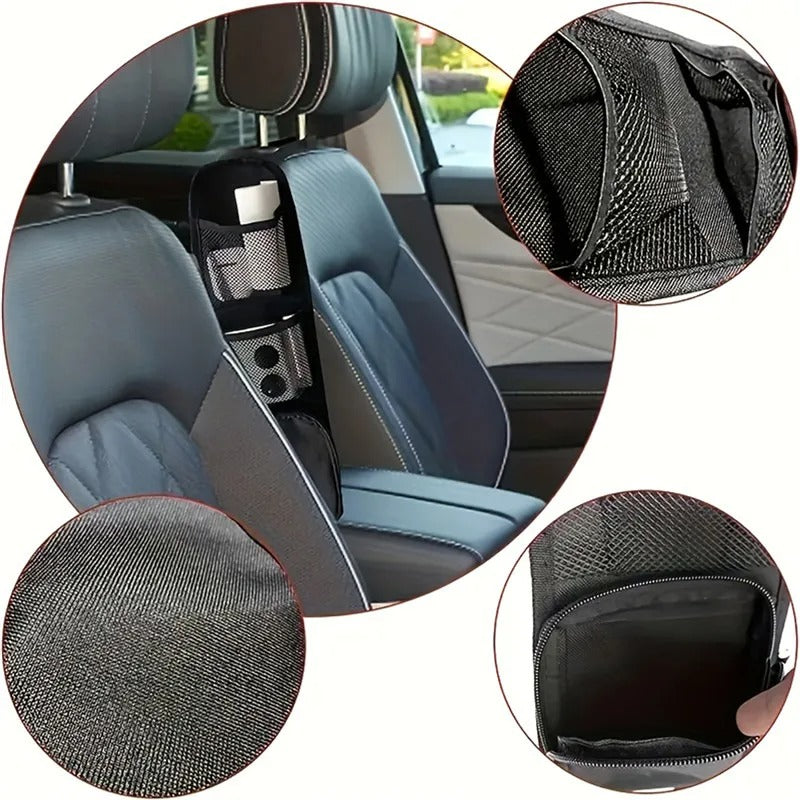car seat organizer with multi-pocket storage, view 7 - MRSLM