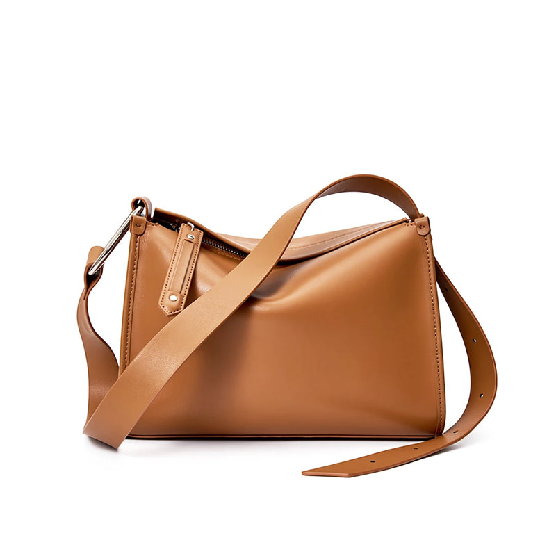 Genuine leather pillow shoulder bag, view 4 - MRSLM