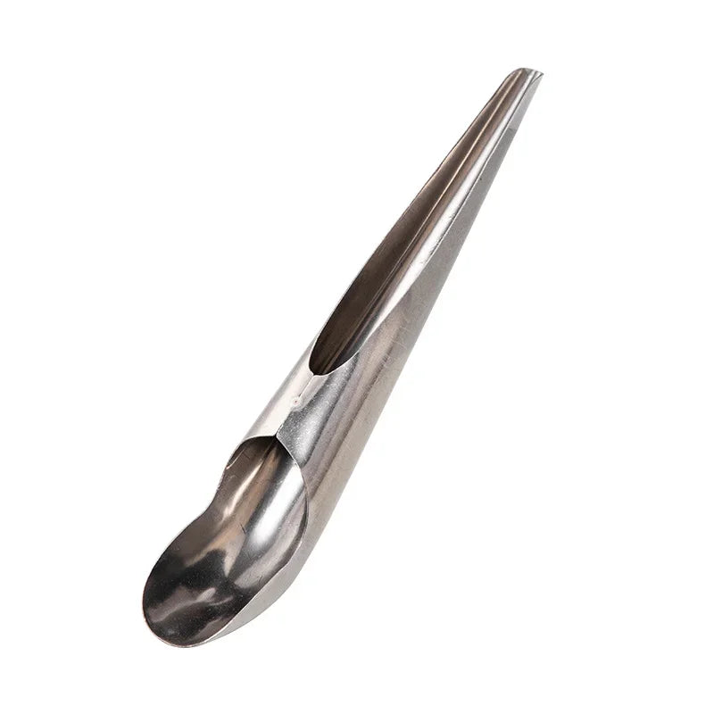 Colher de aço inoxidável para adicionar ração para pássaros
