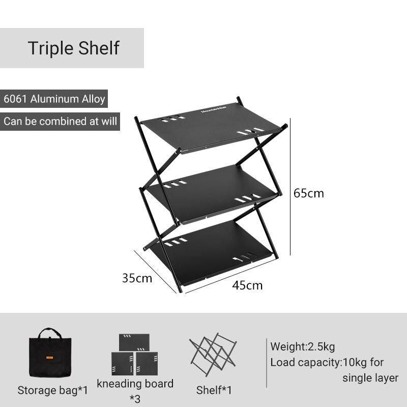 multi-level folding camping shelf, view 7 - MRSLM