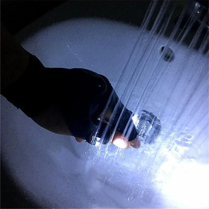 LED Light Fingerless Outdoor Gloves