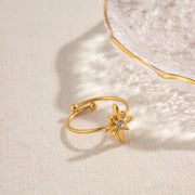 octagram gold plated ring, view 2 - MRSLM
