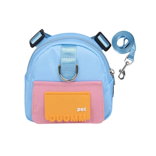 waterproof dog backpack with harness and collar, view 2 - MRSLM